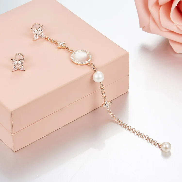 Роскошные Звездное оболочки кисточка Асимметричные AB цепочка Серьги Микро