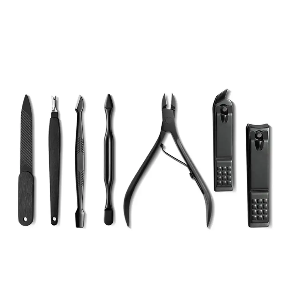 

Black Stainless Steel Beauty Set 18-piece Set Nail Clippers Pedicure Knife Practical Nail Art Manicure Tool Set
