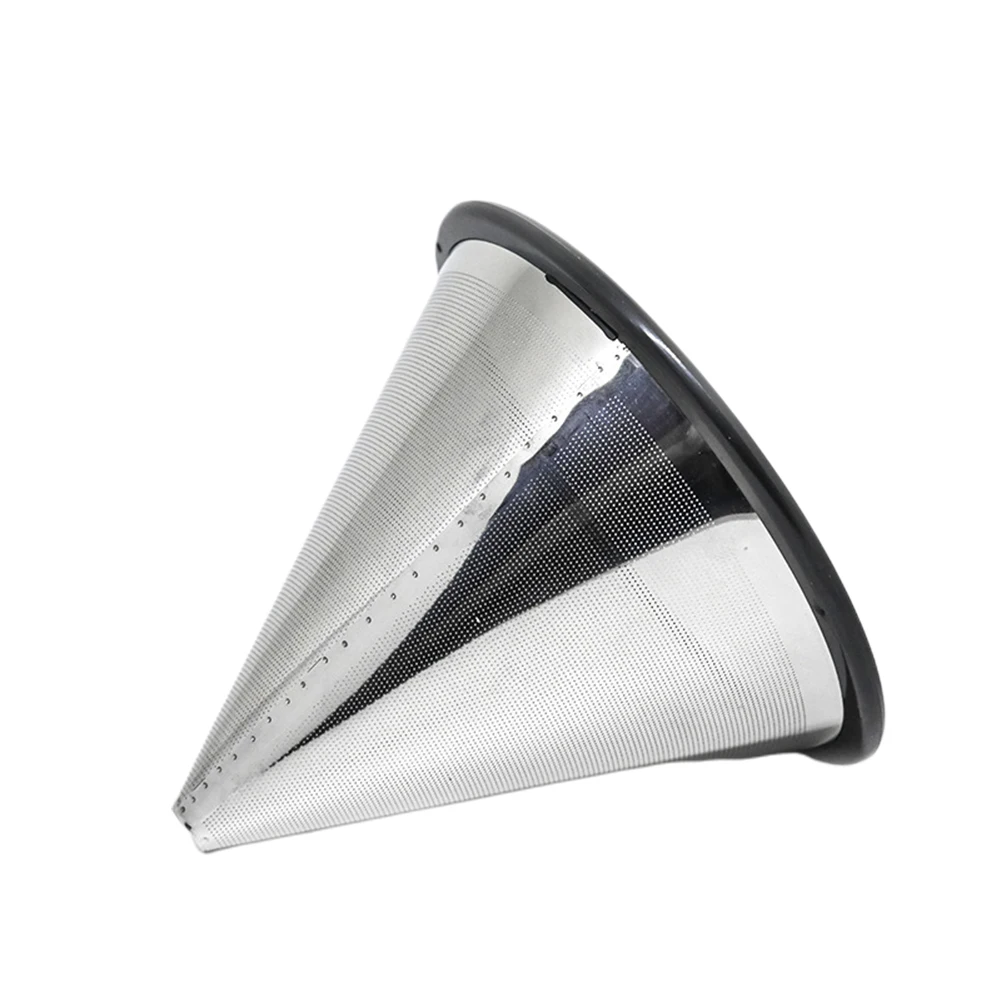 Stainless Steel Coffee Filter Portable Funnel Dripper Reusable Tea Kitchen Durable Cup Pour Over Accessories Mesh Strainer Home |