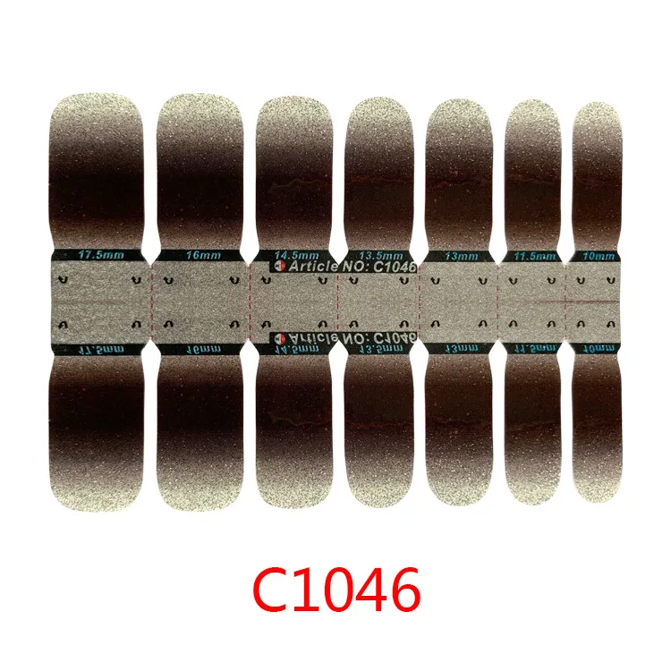 Блестящий порошок градиент цвета наклейки для ногтей обертывание полное