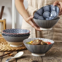 7 inch nordic style modern simple ceramic tableware household restaurant individual bucket rice porridge bowl soup noodle bowl