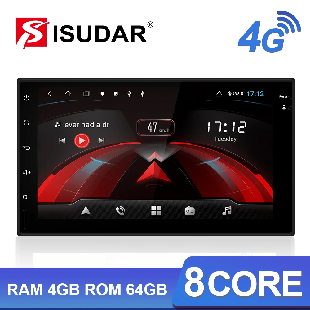 Isudar H53 4G Android 2 Din Авто Радио для Nissan/Xtrail/Tiida/hyundai/KIA Автомобильный мультимедийный gps 8