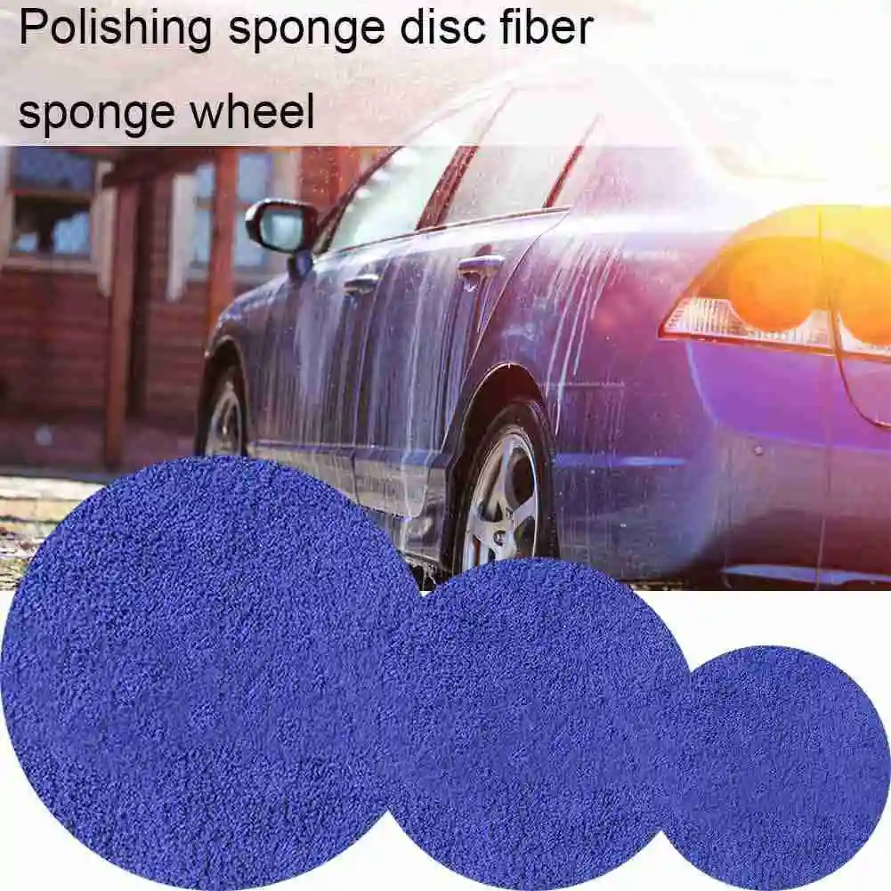 

7inch Microfiber Polishing Pad Removing Wax Car Polishing Buffer Pad Micro Fiber Sponge Wheel Blue Color