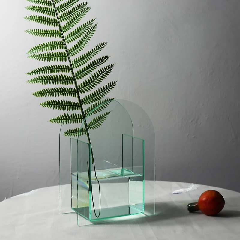 Скандинавская Цветущая Минималистичная ваза цветная акриловая тарелка с аркой