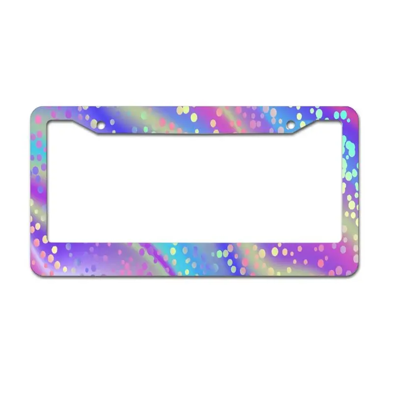 

Peceeta Shining Glitter License Plate Frame 2 Holes 1 Frame Matte Aluminum License Plate Holder white 16x31cm"] E7CA