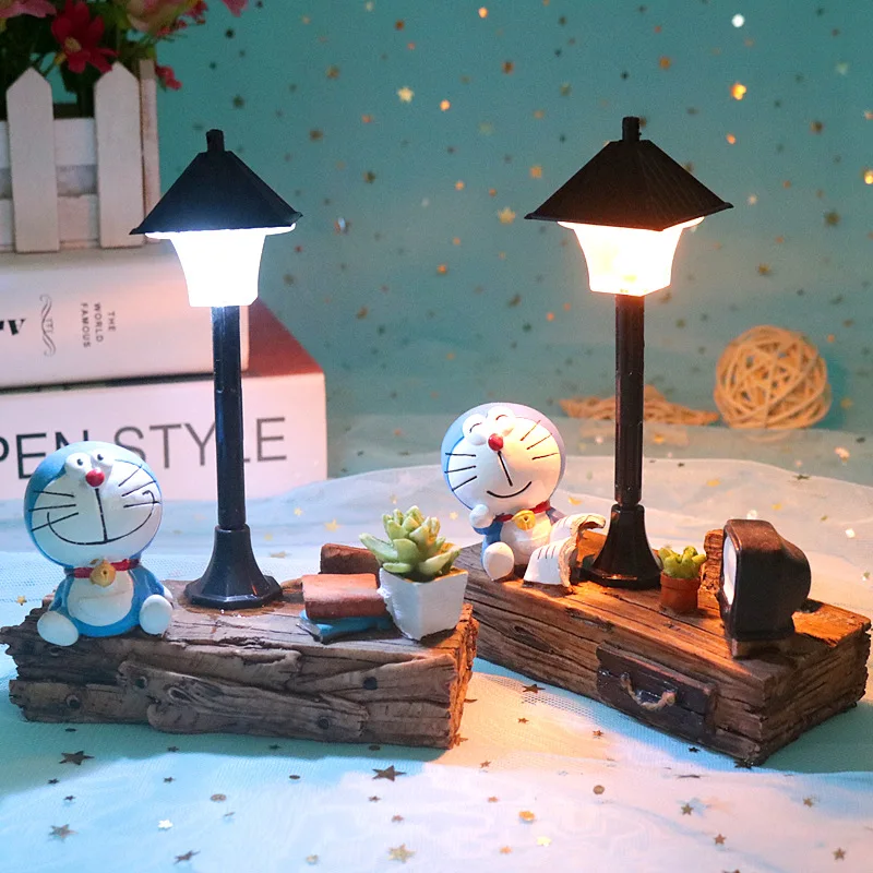 Фигурки куклы игрушки фигурка Doraemon Ночной светильник мини Светодиодная