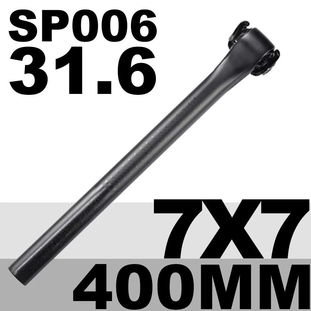 OG-EVKIN SP-005/SP-006 Carbon Seatpost 6° Road Bicycle Seatpost 27.2/31.6mm Seat Tube 350/400MM Canote Carbono Bicycle Parts - Цвет: SP006-31.6-400-7x7
