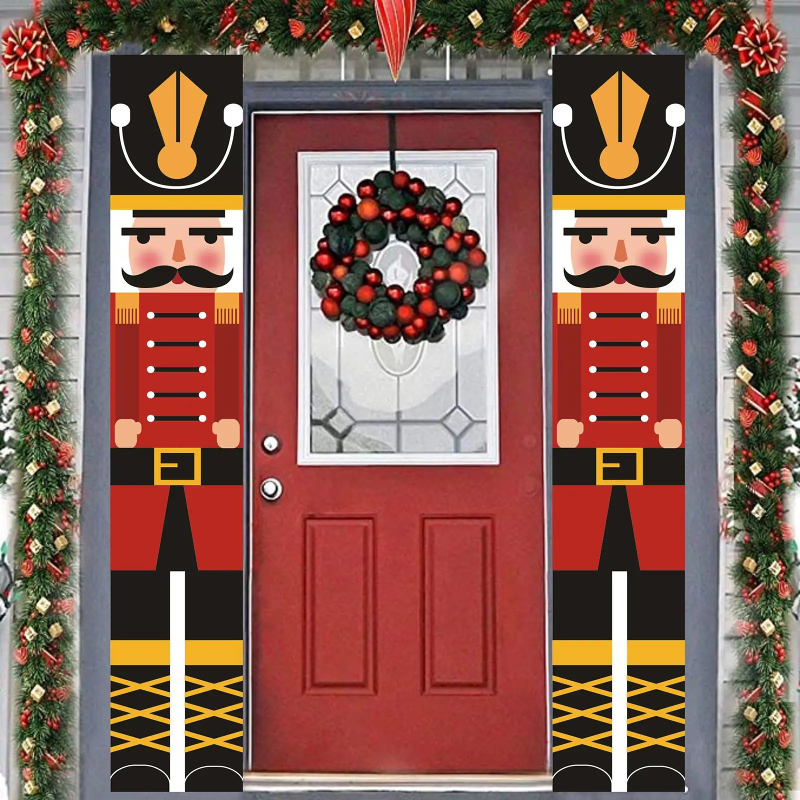 

Nutcracker Soldier Christmas Door Banner Ornament Santa Claus Merry Christmas Decorations For Home Navidad Gift New Year 2022