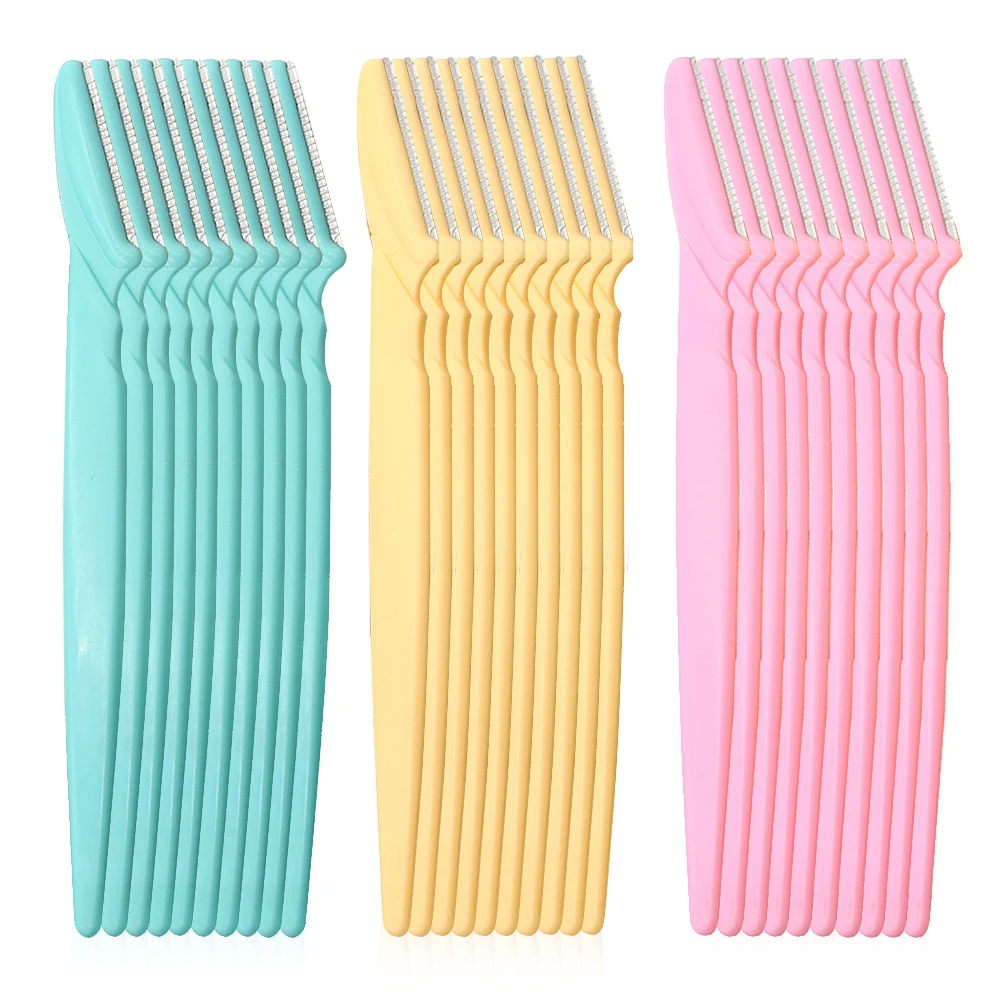 

10 Pcs Small Professional Trimmer Safe Blade Shaping Knife Eyebrow Blades Face Hair Removal Scraper Shaver Makeup Beauty Tools