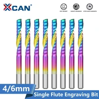 xcan milling cutter 46mm shank single flute cnc engraving bit super coated carbide end mill wood metal milling tools