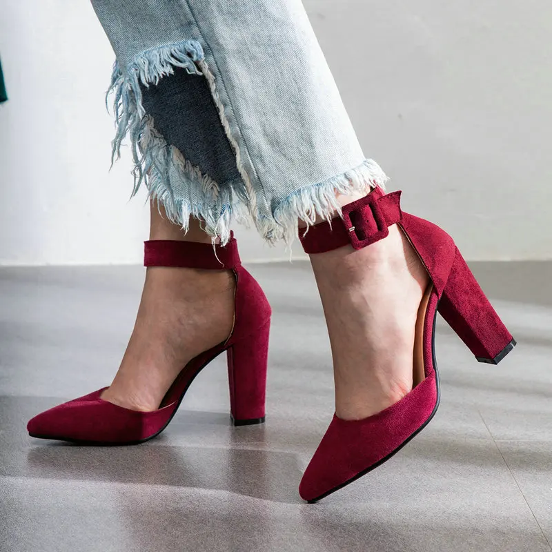 Модные женские туфли на высоком каблуке с острым носком Туфли лодочки Женская