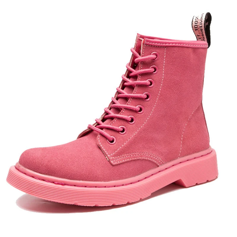 Женские ботильоны из натуральной кожи с круглым носком на платформе | Обувь