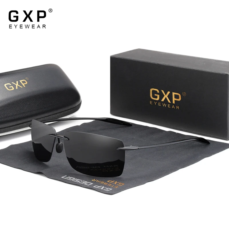 Солнцезащитные очки без оправы GXP TR90 для мужчин и женщин ультралегкие брендовые