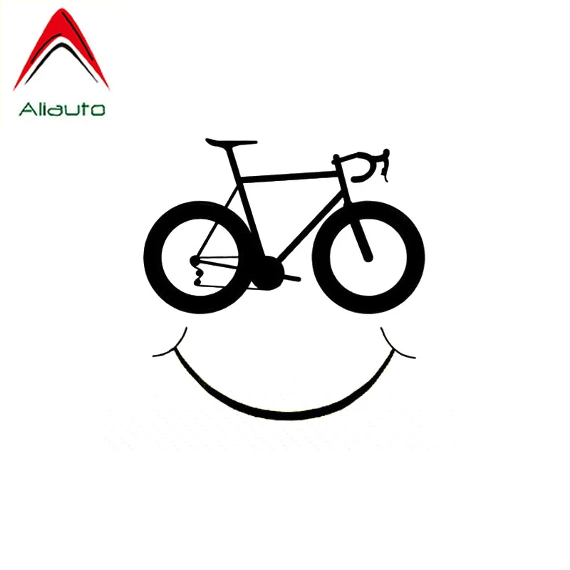 

Aliauto забавные модные автомобильные наклейки улыбающийся велосипедный узор Светоотражающие виниловые водонепроницаемые солнцезащитные на...