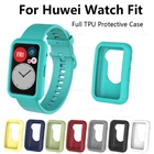 Мягкий силиконовый чехол-бампер из ТПУ для Huawei Watch Fit, чехол с полной защитой для смарт-часов Hauwei Watch Fit, аксессуары