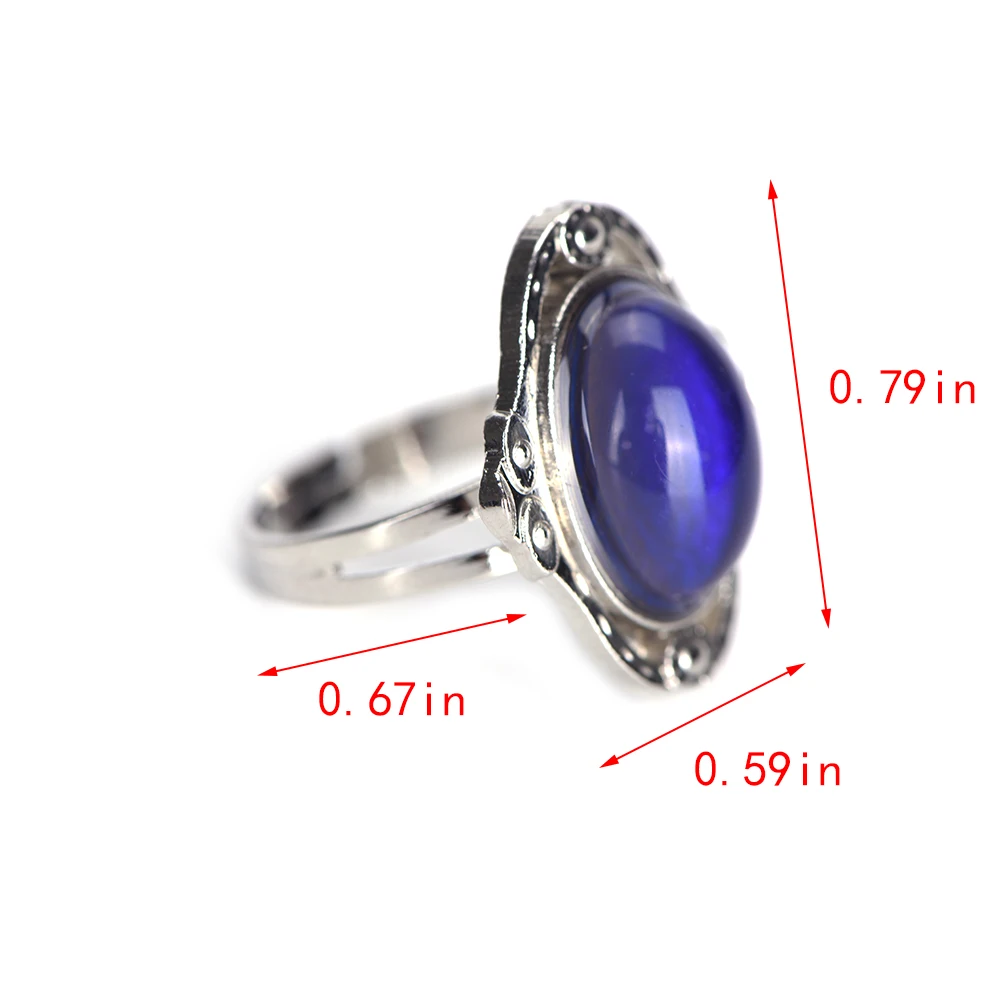 Регулируемое кольцо для настроения меняет цвет при ношении в соответствии с