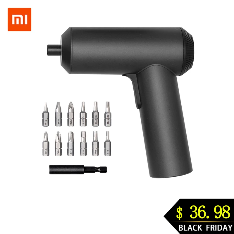 Mijia электрическая отвертка с 12 шт. S2 винтами 3,6 V 2000mah Беспроводная перезаряжаемая электрическая отвертка