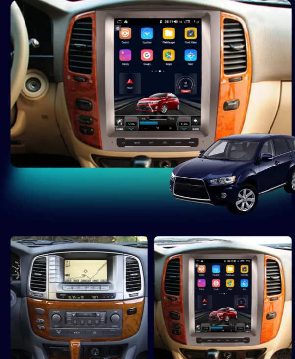 

256 ГБ Android 11 Tesla экран радио приемник для Toyota Land Cruiser 100 LC100 для Lexus Lx470 2002-2005 2006 2007 GPS головное устройство