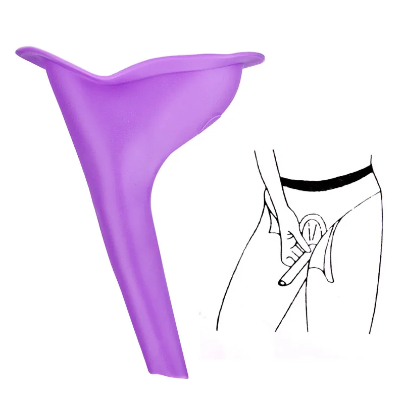 Фиолетовый Портативный женский писсуар для кемпинга путешествий на открытом