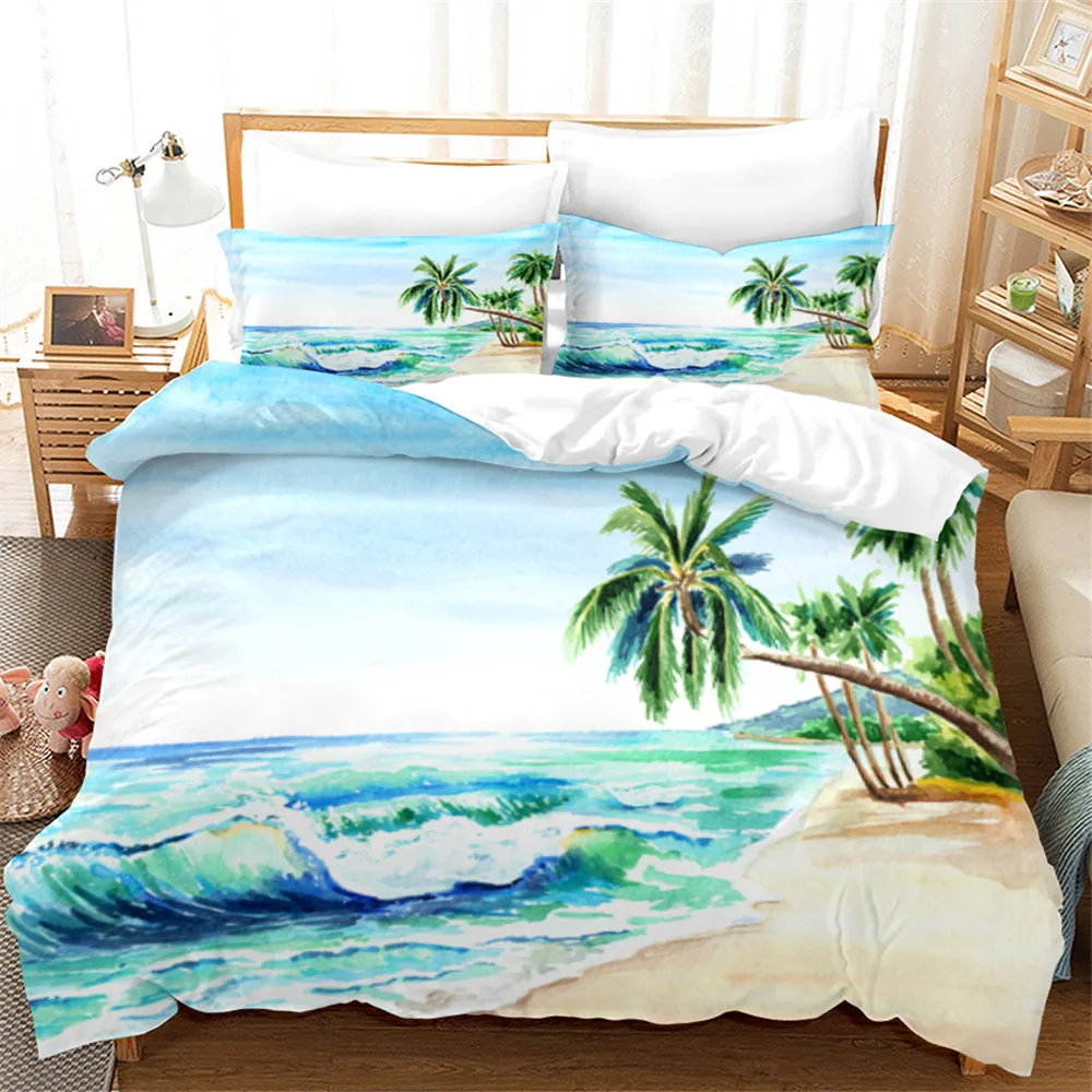 Остров декорации постельное белье красивые роскошные 2/3 шт. Постельное Coco Beach