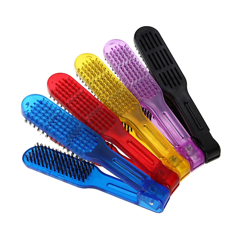 

Double Sided Hair Straightening Comb V Type Salon Straight Hairs Brush Clamp Care Anti-static Styling Hairdressing Tools WH998
