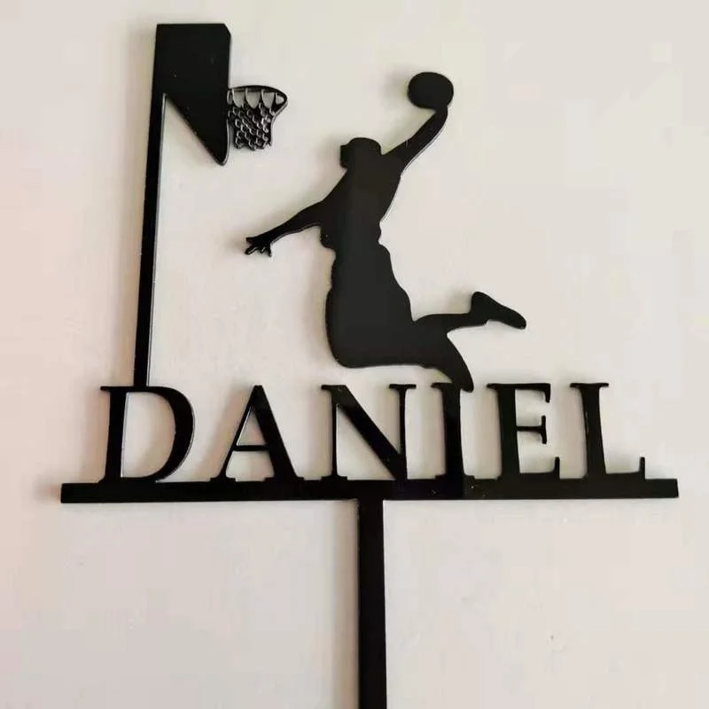 Тематический баскетбольный телефон акриловый Топпер для кексов Slam Dunk детей