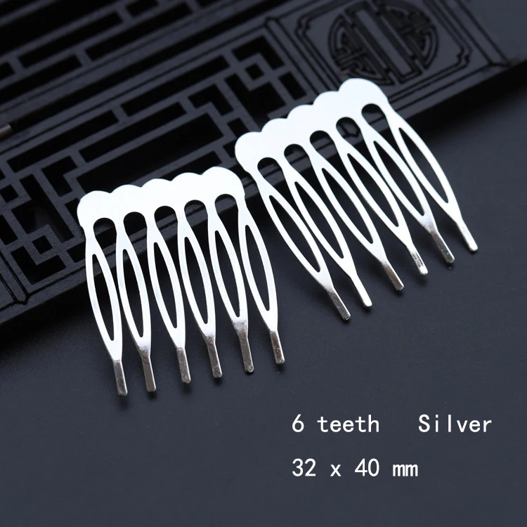 

10pcs 5/10 Teeth Copper Hair Comb Bases Handmade Hairpin Basic Accessories Blank Headwear Settings DIY Jewelry Making Materials