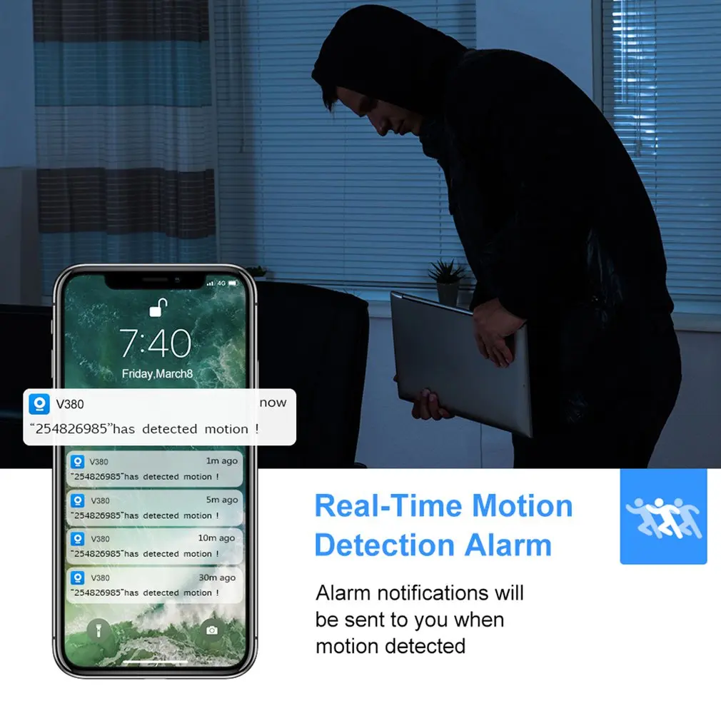 

VRT-VD3 360 Degrees Smart Mini Camera Mobile Remote Night Vision Wireless Camera For Home Interior Children