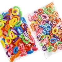100pcs bag hair bands candy color cloth strong elastic rubber band hair scrunchies ties rope ring ponytail holders