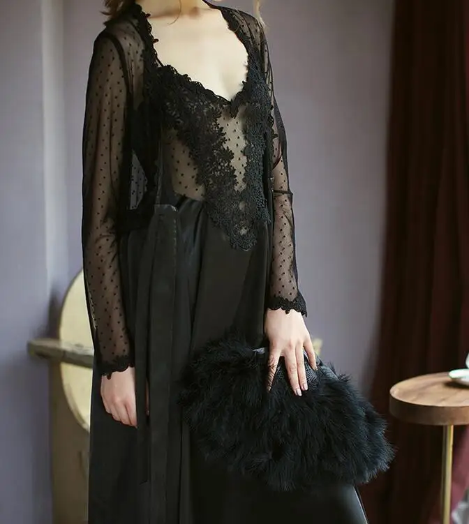 Сексуальный халат свадебный кружевной халат набор Романтический халат для женщин кружевные платья Свадебный белый халат