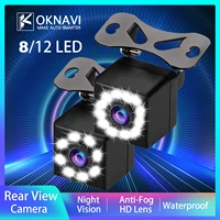 oknavi hd car rear view universal backup parking vehicle back camera with power cable 8 12 led night vision 170 wide angle cam