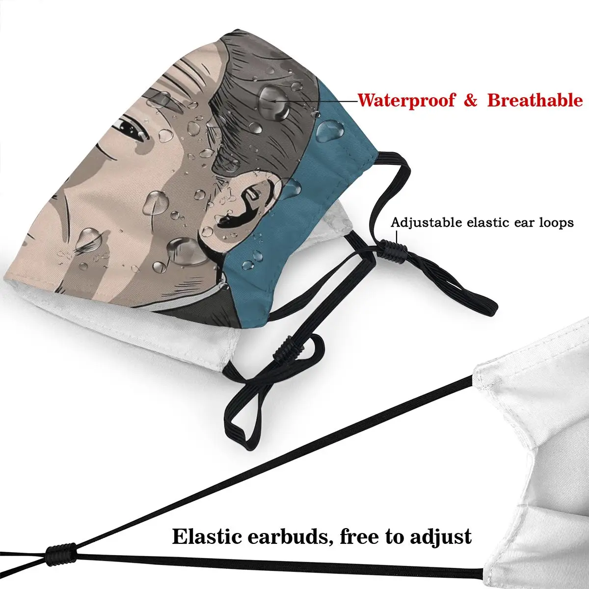 Маска Тканевая многоразовая Роберт Де Ниро Генри Хилл Томми модная защитная