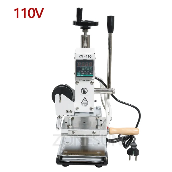 110V Machine 2 ZONESUN ZS110 скользящая верстак цифровая деревянная бумага пвх кожа тиснение горячей фольгой тиснение Бронзирующая машина термопресс машина - Цвет: 110V Machine 2
