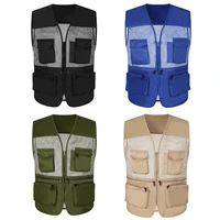 outdoor fishing vests quick dry breathable multi pocket mesh jackets travel hunting breathable jackets