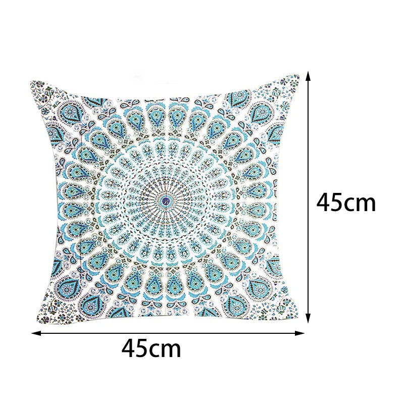 

4Pcs Mandala Pattern Cushion Cover Bohemia Throw Pillow Decorative Pillowcase Retro Sofa Pillow Case 45X45cm