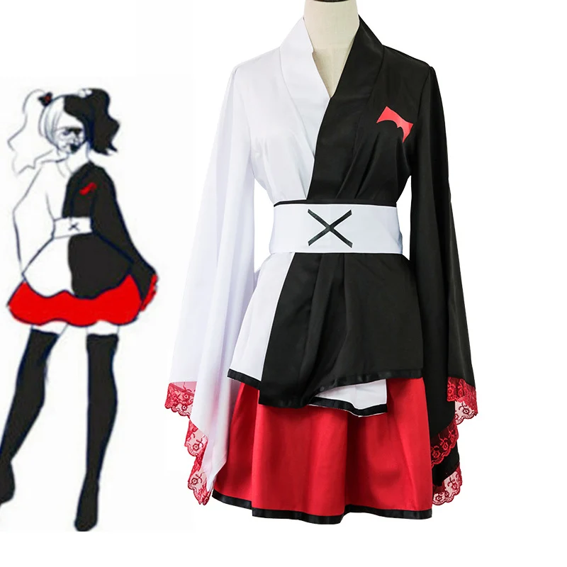 

Костюм Аниме Danganronpa Косплей Монокума, женское кимоно, костюм на Хэллоуин
