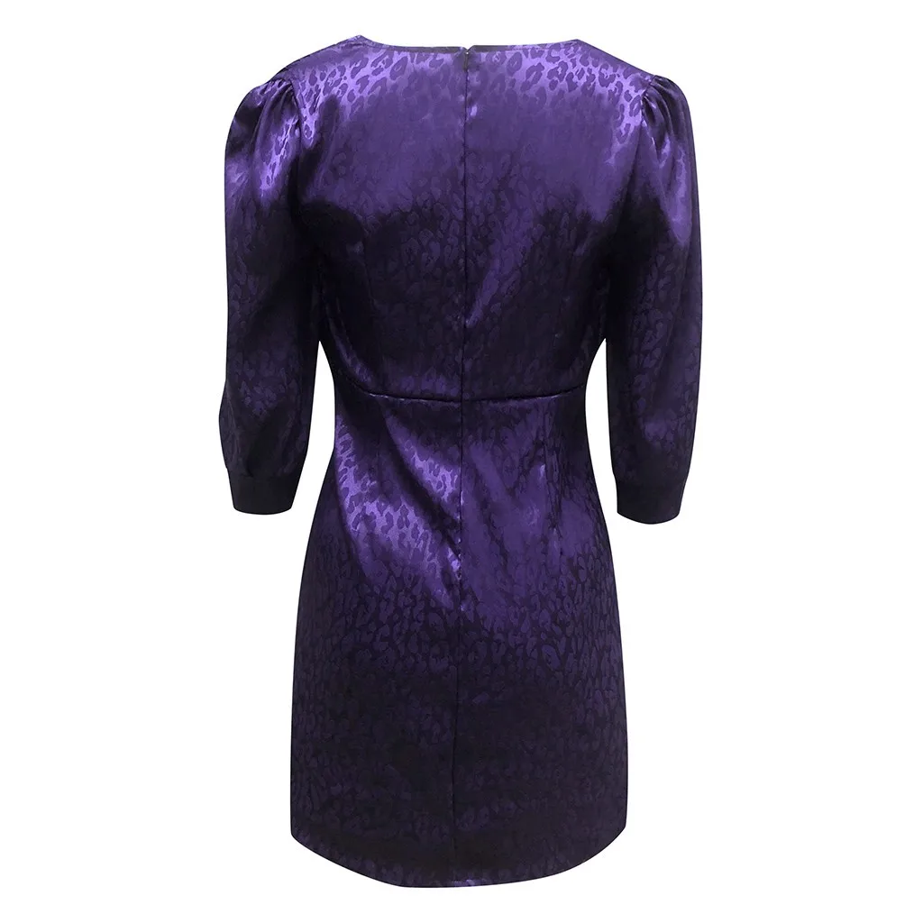 JAYCOSIN 2020 летнее корейское модное облегающее мини платье с леопардовым принтом и