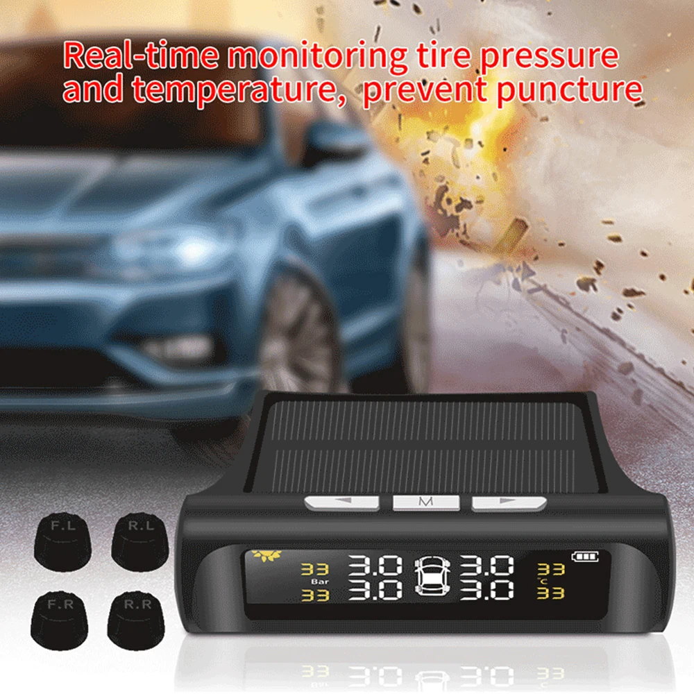 Система контроля давления в шинах TPMS на солнечной батарее 4-х колесный внутренний