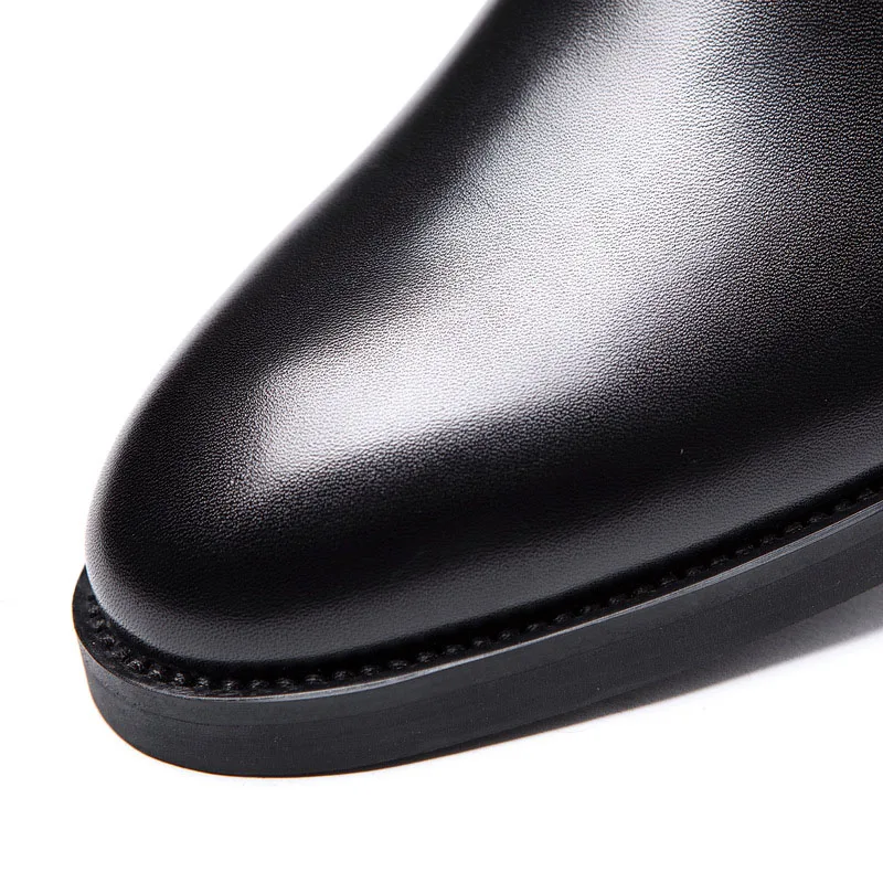 

Fashion Pointed Toe Business Dress Shoes Men Loafers Genuine Leather Oxford Shoes for Men Formal Wedding Party Shoes B150