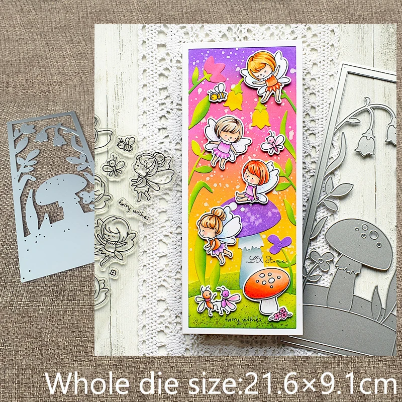

New Design Craft Metal stencil mold Cutting Dies Fairy Glade Scene Vertical scrapbook die cuts Album Paper Card Craft Embossing