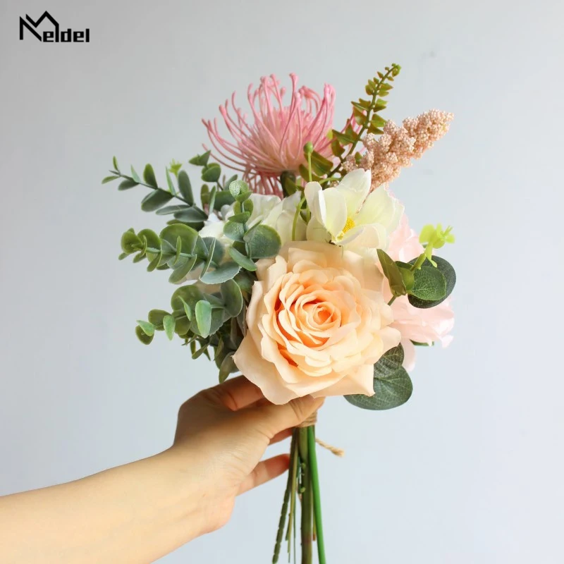 Розовая искусственная Роза Galsang Flora украшение для вечеринки сделай сам Шелковый