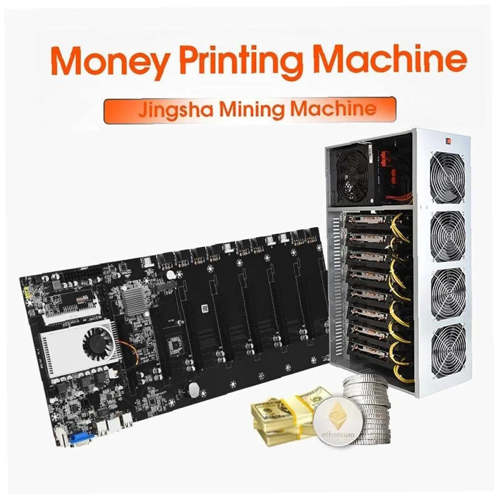 Семейная материнская плата для майнинга SATA 3 0 8 GPU PCI-E 16X USB 2 DDR3 ПАМЯТЬ встроенный