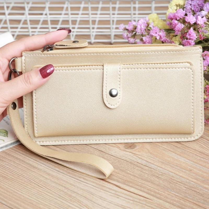 Женский кошелек вместительный из искусственной кожи с держателем для карт