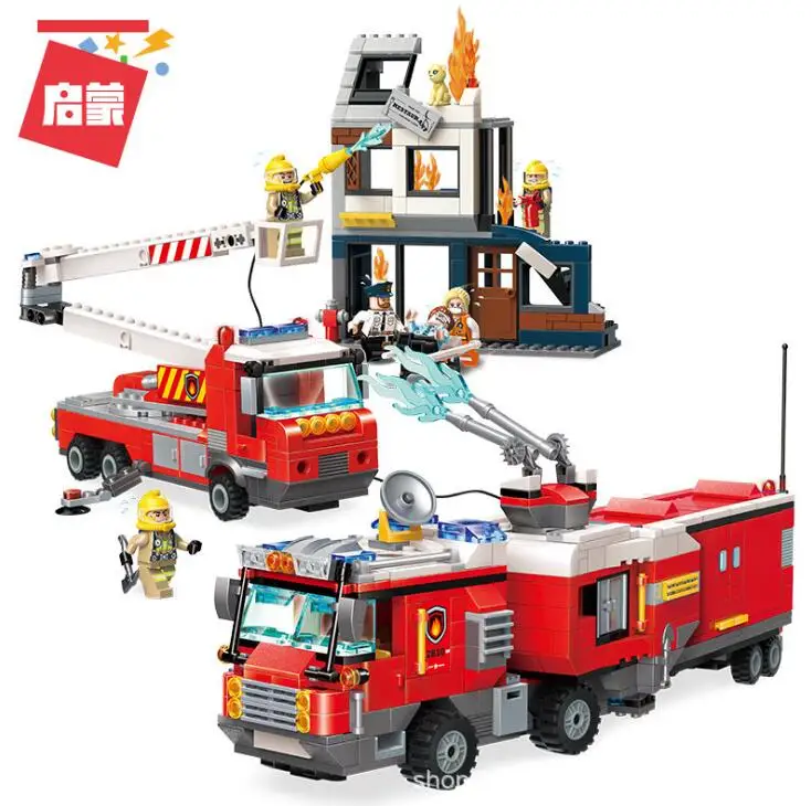 

Enlighten Building Blocks 2805-2810 fire engine Model Building Kits Military Blocks for Children Boys