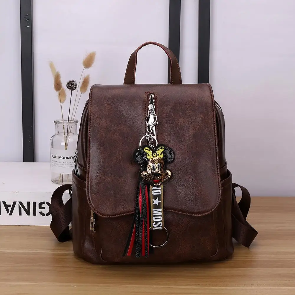 

Disney's new retro Mickey clamshell female bag student school bag fashion travel shopping one-shoulder handbag