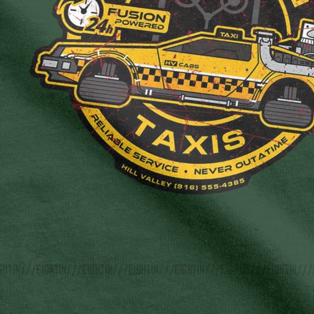 Мужские футболки Doc Brown Taxis Back To The Future Забавные с короткими рукавами топы из