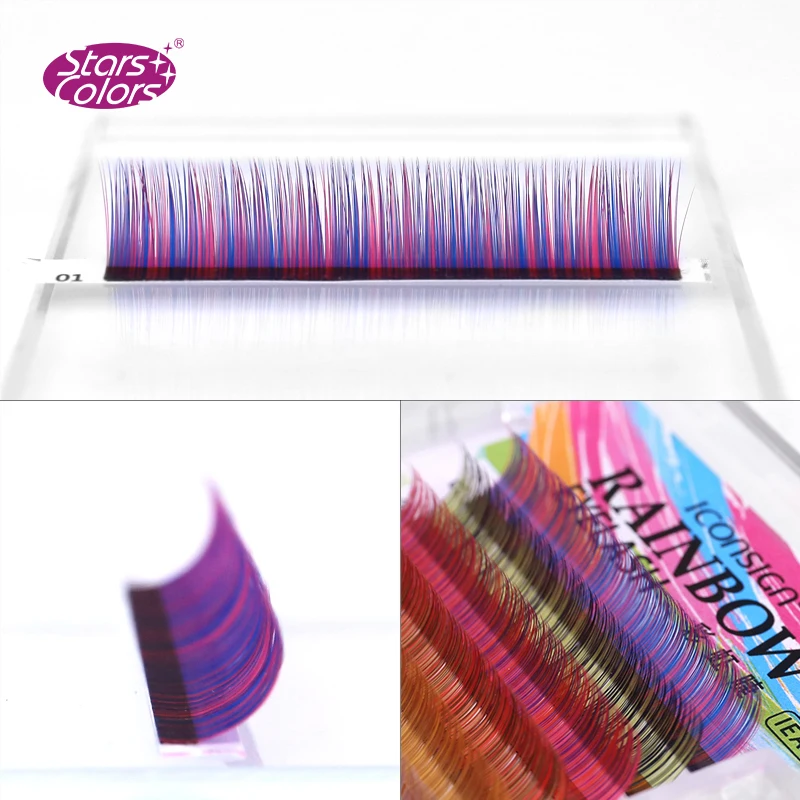 5 коробок/партия мягкие разноцветные ресницы для макияжа|Накладные ресницы| |