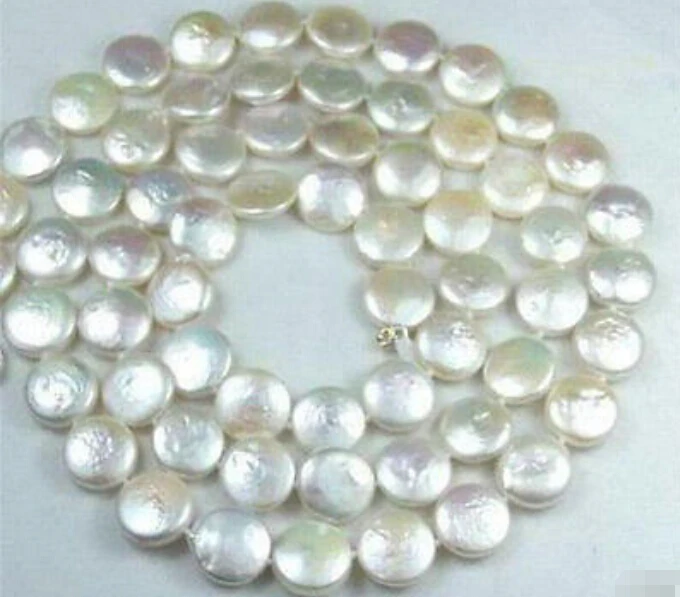 Бесплатная доставка&gt натуральная 12 мм Белая Монета Akoya культивированный жемчуг