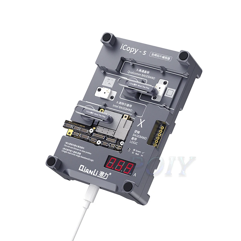 Qianli icopy-s 4in1 double-sided chip test stand for iphone6-XSMax baseband logic read-write free solder Programming Tools | Инструменты