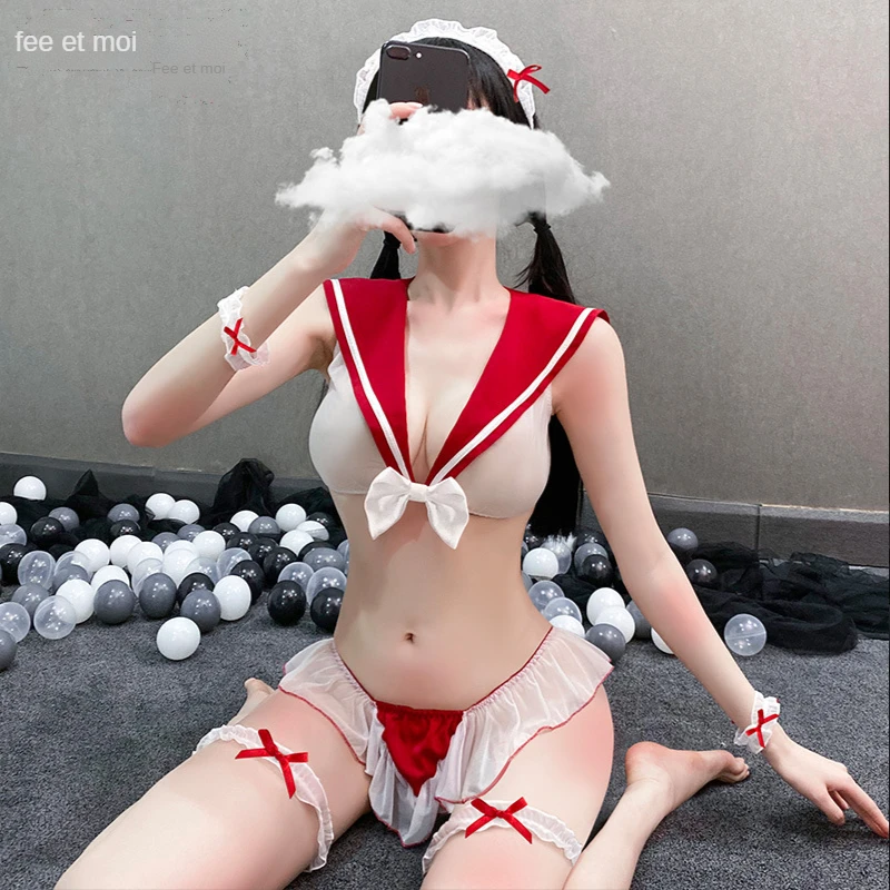Школьная одежда для девочек эротический прозрачный костюм косплея кавайный